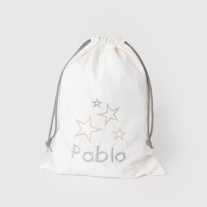Bolsa ropa estrellas grises