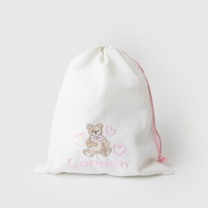 Bolsa ropa oso rosa