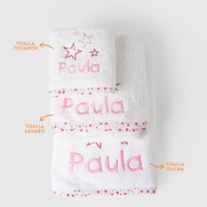 Toalla estrellas roja